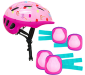 Casco mas protecciones rosa 2 a 10 años (Molto 24305)