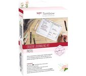 Tombow - Creative Journal Kit Pastel | Set de Papelería con Libreta, Rotuladores Pastel, Rotulador Caligrafia, Rotulador Fluorescente y Portaminas