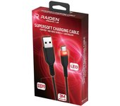 Subsonic Raiden - Cable Usb C De Carga Y Transferencia, Supersoft Anti Nudos De 3 Metros, RetroiluminacióN Led Para El Mando ( PS5 - )