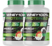 Pack 2 x Whey 100% Protein 2kg + (regalo) - MuscleFit│Incremento de masa muscular│Proteína│Mas musculo - MUSCLECULT