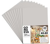 Goma Eva para Manualidades, Goma Espuma de Colores para Proyectos Creativos, Ideales para Artes y Manualidades, uso Escolar, Profesional o Artístico 40x60cm - m-office (Gris Claro, 40 uds)