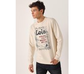 LOIS JEANS - Sudadera grafica con cuello caja