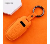 Car Remote Key Case Cover Shell For Audi A3 A4 B9 A6 C8 A7 S7 4K A8 D5 S8 Q7 Q8 SQ8 E-tron Leather Protected Fob Bag Accessories