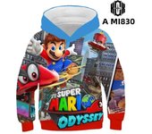 Super Mario Game 3D Printing Boys Hoodies Autumn Hooded Sweatshirt For Boys Kids Clothes Long Sleeve Pullover Tops Kids Coats