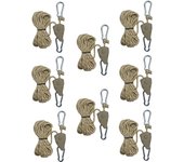 2/4/8pcs Reflective Camping Tent Rope Tie Down Fastener Fixed Buckle Pulley Tensioner Ratchet Hangers Awning Wind Rope Outdoor