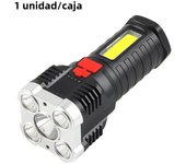 5LED High Power Led Flashlights Rechargeable Camping Spotlight with Side Light 3 Lighting Modes for Camping Adventure Outdoor