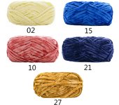5pcs X100g Soft Velvet Yarn For Knitting Sweater Scarf Blankets Thick Crochet Yarn Threads