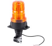 Rotativo Luz LED de Advertencia. Luz Emergencia Impermeable IP67. Luz de Aviso en Carretera para Tractor, Camión con Homologación E MARK/CE, Fijación por Cable a Mástil de 22 cm (DC 10-30V).