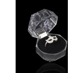 20PCS Acrylic Crystal Ring Boxes Storage Display Box Storage Organizer Case Clear Package Box for Wedding Jewelry Packaging