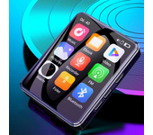 BIT Reproductor de MP3 , Bluetooth 5.3, pantalla táctil completa de 2,4 pulgadas, reproductor de MP3 Walkman con pantalla táctil, radio FM, grabación de línea, reproductor de MP3 infantil de 128 GB (negro)