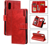 Leather Nine Cards Wallet Case For Samsung Galaxy S24 Ultra S23 FE S22 S20 S21 Plus S10 S9 S8 Plus Note 20  Phone Cover