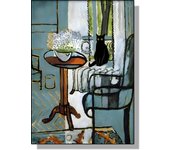 Famous Paintings Mona Lisa Starry Night With Funny Black Cat Poster Canvas Painting Sunflower Reproduction Wall Art Home Decor