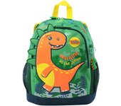 Totto España - Mochila Dinomax S para Niños - Resistente Poliéster - Cierre de Cremallera - Correas Acolchadas - Bolsillos Laterales - Llavero Títere - Color Disponible