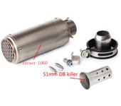 Universal 51mm/60mm Motorcycle exhaust with DB killer Motorcycle Exhaust Pipe Muffler Carbon Fiber GP-project Exhaust Pipe