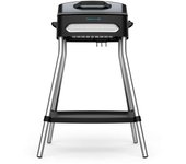 Barbacoa Eléctrica PerfectCountry con Patas, Tapa Abatible y Bandeja Inferior, RockStone, 43x38cm, 2000W - Cecotec