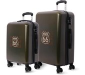 Route 66 - Maletas de Viaje Cabina - Maleta Cabina - Maletas de Viaje - Maleta de Cabina Resistente 55x40x20 Ryannair- Trolley Equipaje para Avion Resistente con 4 Ruedas de 360º y candado