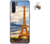 Tumundosmartphone Funda Gel Tpu para Oppo A91 diseño Paris Dibujos