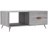 vidaXL Mesa de centro madera contrachapada 90x50x40 cm Blanco, Negro, Blanco brillante Mesita de Salón o Comedor o Auxiliar Mesa de Café Meuble Salón