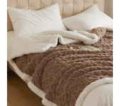 Mantas Sofa/Cama, Manta Polar de Sherpa Multiusos con Microfibra Extra Suave y Borreguitos 130x160cm/160x220cm y 220x240cm.