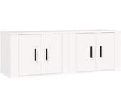 vidaXL Muebles para TV de pared 2 uds 57x34,5x40 cm, Mueble de Salon, Mueble TV, Mueble TV salon, Mesa de TV, Mueble tele