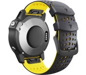 Correa de Silicona para Garmin Fenix 8 - 47mm / Fenix 7 / Fenix 6 / Forerunner 935 / Approach S60, Modelo Agujeros Conectores Quickfit 22mm