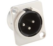 Adam Hall Base XLR Macho Tipo D 3 Pines Adaptador de Audio