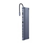 Gembird A-CM-COMBO11-01 Adaptador multipuerto USB tipo C 11 en 1 (concentrador USB + HDMI + VGA + PD + lector de tarjetas + LAN