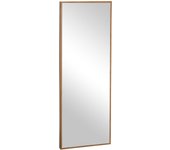 HOMCOM Espejo de Pared Cuerpo Entero 125x45 cm Espejo de Pie Espejo de Suelo Grande de Madera Estilo Moderno Decorativo para Salón Dormitorio Entrada Natural