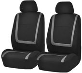 car seat cover| Set| Universal Car Seat Cover for Driver and Passenger| Interior tuning accessories (gray)
