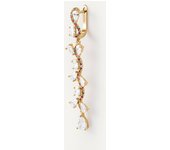 Earcandy Jewelry, Piercing aro Nilo elaborado en Plata de Ley 925 y baño de oro 18k.
