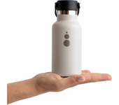 WATERGO Botella termo con INTERIOR CERÁMICO con DOBLE TAPÓN 350ml. 24h frío-12h calor. NUDE