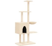Rascador para Gatos con postes de crema de isal 145 cm