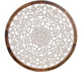 ORIGEN Home Decor - Adorno Mosaico  Adorno Pared | Placas De Madera Blanco - 85x4x85 cm 28481