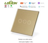 Logen Tuya Zigbee Smart Switch Voice Control Wall Touch Switch Glass Panel Smart Life Alexa Need Neutral 1/2/3Gang 1Way 220V