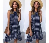 Jocoo Jolee Summer Chiffon Dress Women Polka Dot Ruffles Mini Dress Casual Loose Beach Party Street Short Sundress Vestidos