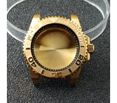 High-quality Silvery Black Case have inner ring 40.5mm watch men's case FIT NH34 NH35 NH36 movement Automtaic Watch Box