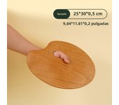 1 Pcs Wooden Palette,Oval And Square Solid Wood Panels,Suitable For Oil Painting,Gouache,Acrylic And Other Pigments