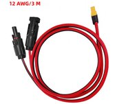 12AWG Solar Charge Cable XT60 Female Adapter to Solar Panel Connector Extension Wire For Portable Power Station Solar Generator