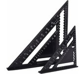 Escuadra de carpintero multifunción de 18 cm y 30 cm, regla triangular de aluminio y metal, regla escuadra, transportador, ángulo de guía 45 90 grados/herramientas de carpintero/herramienta de rastreo Guía de carpintería de madera