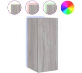 vidaXL Mueble de TV de pared con luces LED 30,5x35x70 cm, Mueble de Salon, Mueble TV, Mueble TV salon, Mesa de TV, Mueble tele