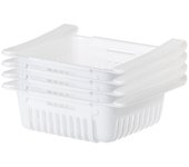 Vigar - Pack 4U. Bandeja Nevera Extraíble Blanca - Organiza Tu Nevera Con Estilo - Fácilmente Extraíble Y Lavable - Diseño Moderno Y Funcional - Ahorra Espacio En Tu Nevera - Perfecto Para Almacenar Alimentos Frescos