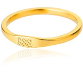 Anillo digital simple para hombres y mujeres, anillo de acero inoxidable 111 999, anillo digital de ángel