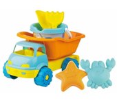 CAMION VOLQUETE CON CUBO Y ACCESORIOS DE PLAYA
