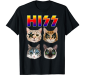 Van Gogh Starry Night Cat T-Shirt Hip Hop 100% Cotton Streetwear New Fashion Casual Tops Tees Classic Fit Cat Lover Neck 51314