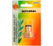 Saturnia Adaptador Manguera Latón 3/4 Macho - Ideal para Jardinería