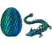 Full Articulated Dragon 8.7 Inch Articulated Dragon with A Egg 3D Printed Gem Dragon Toy Decompression Creative Toys