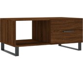 vidaXL Mesa de centro madera contrachapada 90x50x40 cm Blanco, Negro, Blanco brillante Mesita de Salón o Comedor o Auxiliar Mesa de Café Meuble Salón