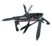 Navaja multiusos sport ratio 7 funciones accesorios acero inoxidable funda nilon.