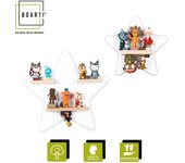 Estantería infantil estrella de madera Toniebox figuras estantería de pared Tonies Estantería infantil estrella de madera Toniebox figuras estantería de pared Tonies