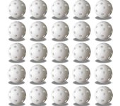 25 pelotas de golf de práctica, pelotas de golf de vuelo, pelotas de golf de plástico huecas, pelotas de golf de flujo de aire para práctica de swing, campo de prácticas en casa